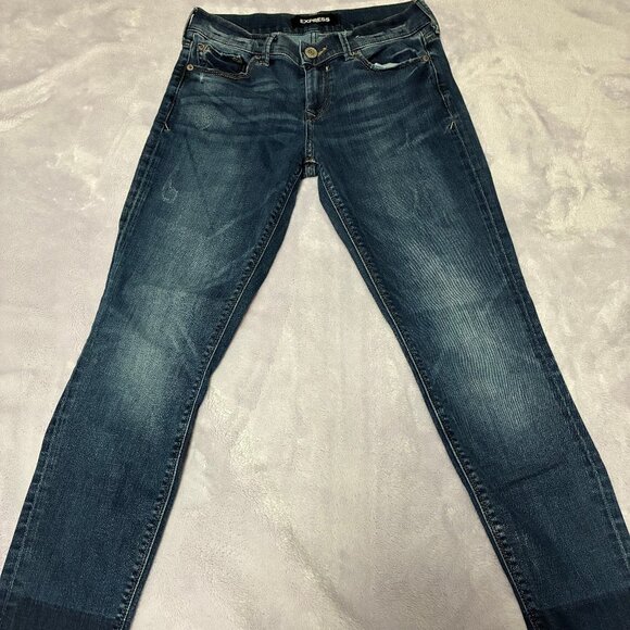 Express Size 2 Cropped Jean Leggings - Picture 1 of 3